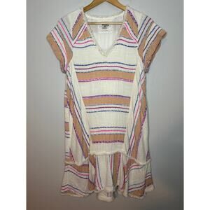 Anthropologie Holding Horses Elira Striped Dress Size S Boho Mini A Line Swing